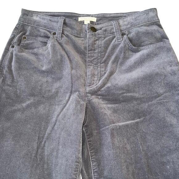 Eileen Fisher Velvet Pants Mid Rise Ankle Cropped - Picture 3 of 6